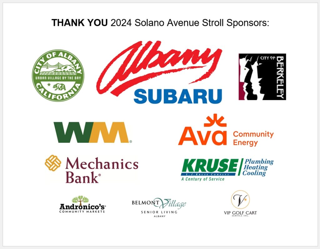 Solano Avenue Stroll Sponsor Display